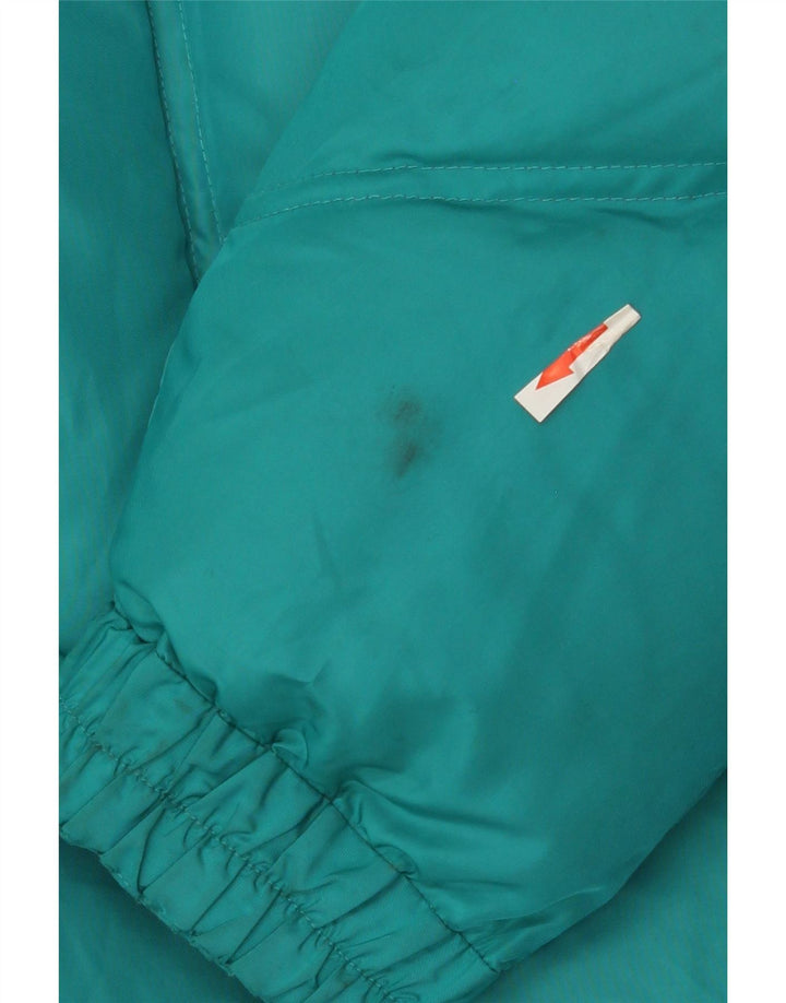 Jaqueta acolchoada reversível com capuz feminino Dolomite UK 16 grande poliéster azul
