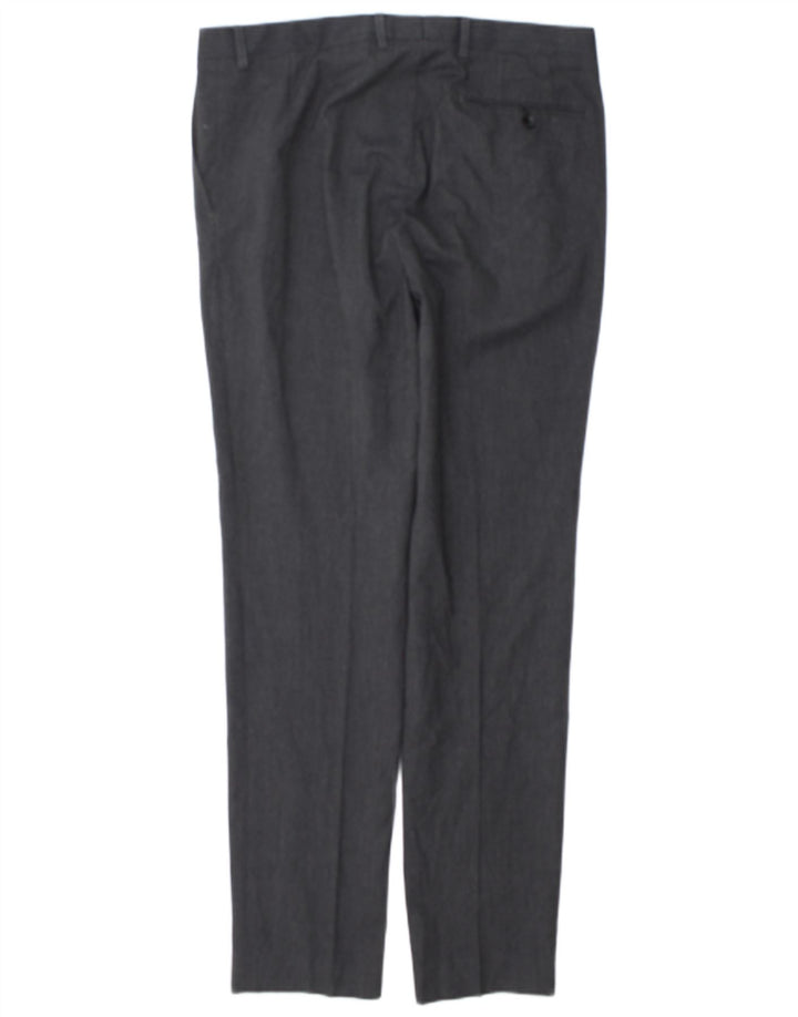 Calça masculina Marks & Spencer Super Slim Fit W34 L33 Cinza Poliéster