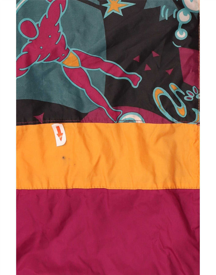 Capa de chuva masculina com capuz J Jeantex UK 40 grande geométrica multicolorida
