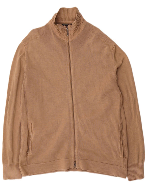 Suéter cardigã masculino Marlboro Classics 2XL algodão bege