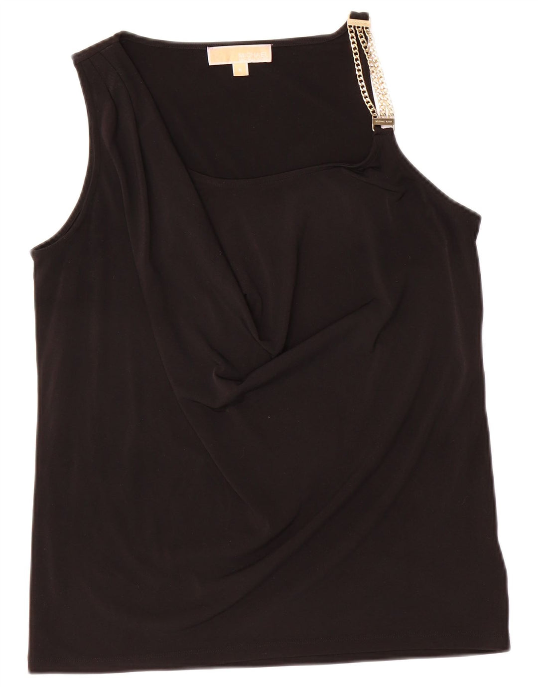 Top colete feminino sem mangas Michael Kors Reino Unido 12 poliéster preto médio