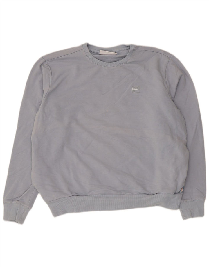 Fila moletom feminino jumper UK 16 grande algodão azul