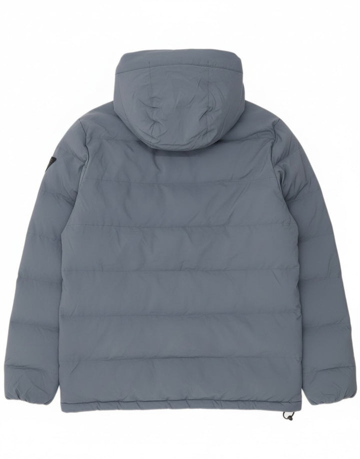 Jaqueta acolchoada com capuz masculina Musto UK 38 poliéster azul médio