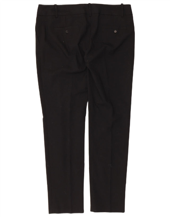 Zara Calça Chino Feminina Slim EU 42 Grande W32 L30 Poliéster Preto