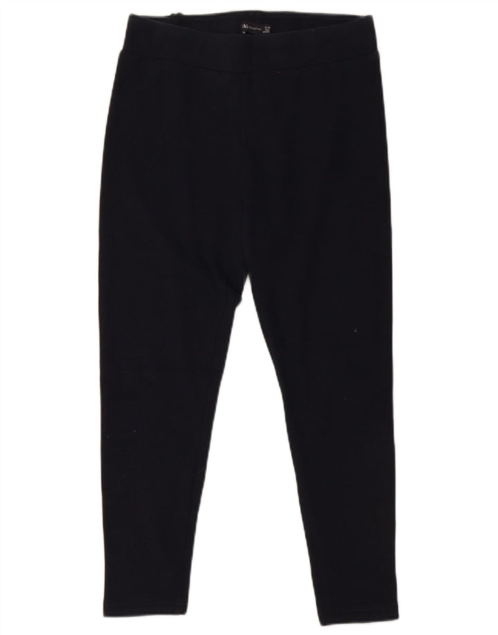 Leggings femininas Marks & Spencer UK 12 poliéster azul marinho médio