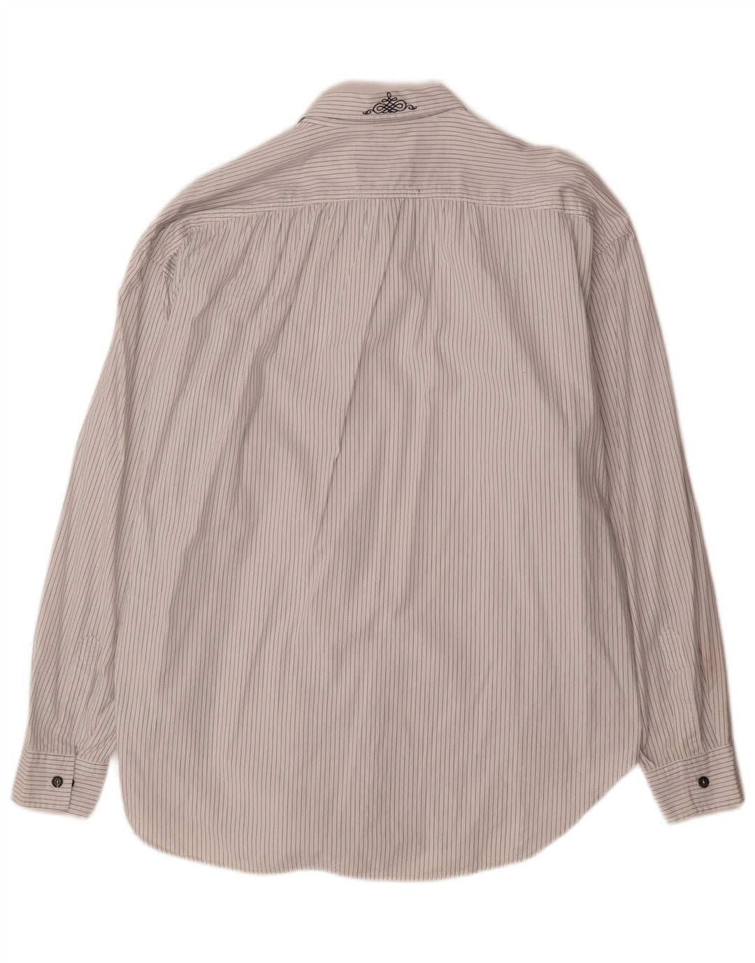 Camisa masculina VINTAGE XL algodão listrado branco