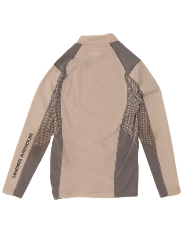 Under Armour Mens Cold Gear Graphic Top Manga Longa Grande Off White