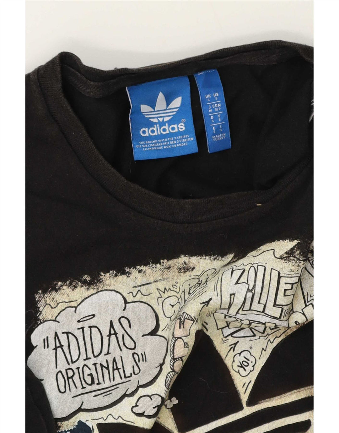 Camiseta Adidas Masculina Graphic Top Pequeno Preto