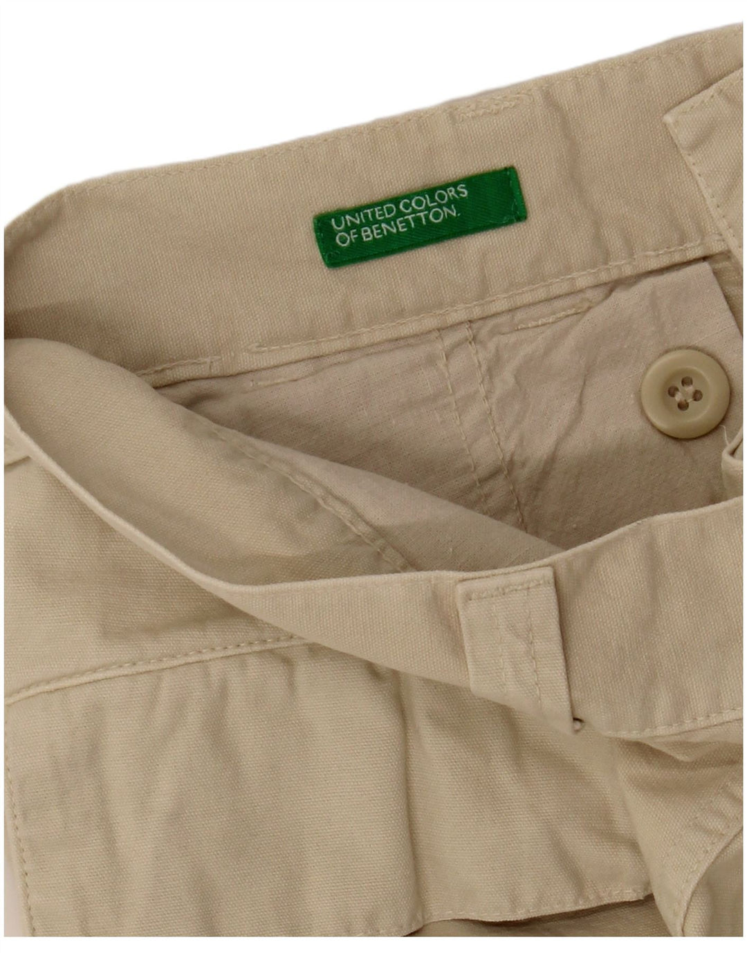 Shorts cargo masculino BENETTON W30 médio bege