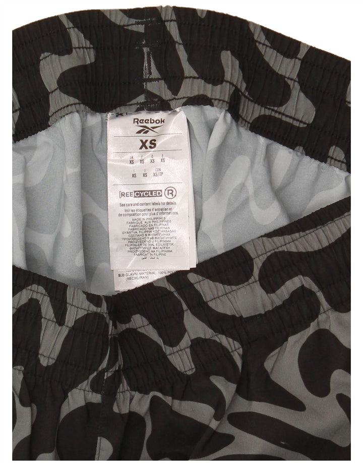 Shorts esportivos masculinos Reebok XS poliéster camuflado preto