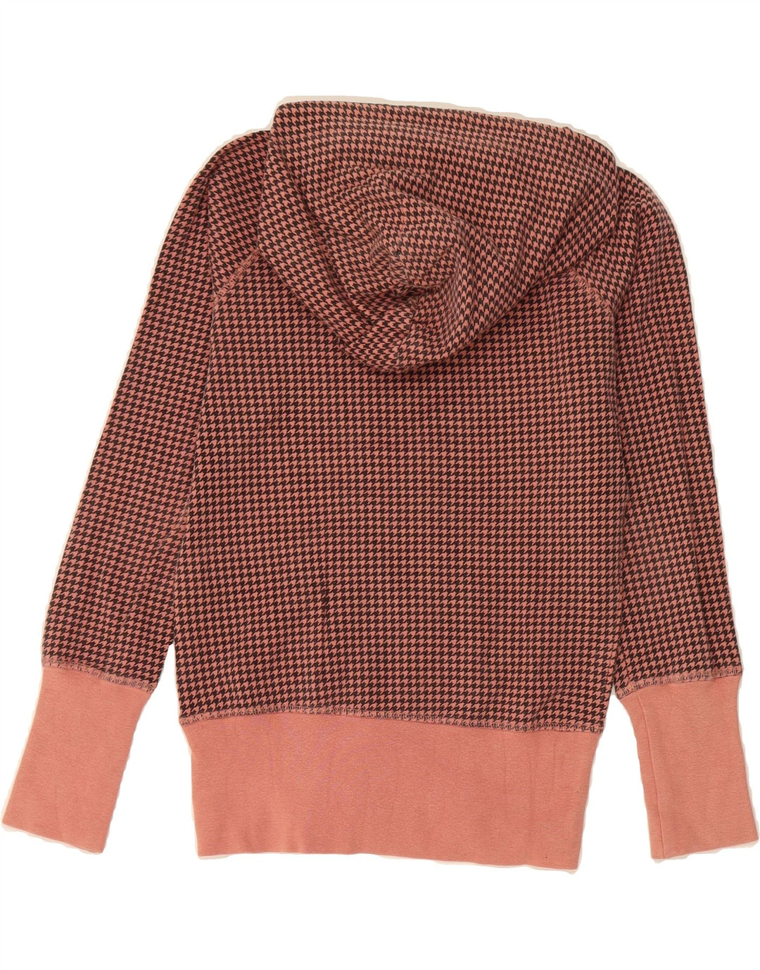 CONVERSE Womens Hoodie Jumper UK 10 Small Pink Houndstooth Cotton Vintage Converse and Second-Hand Converse from Messina Hembry 