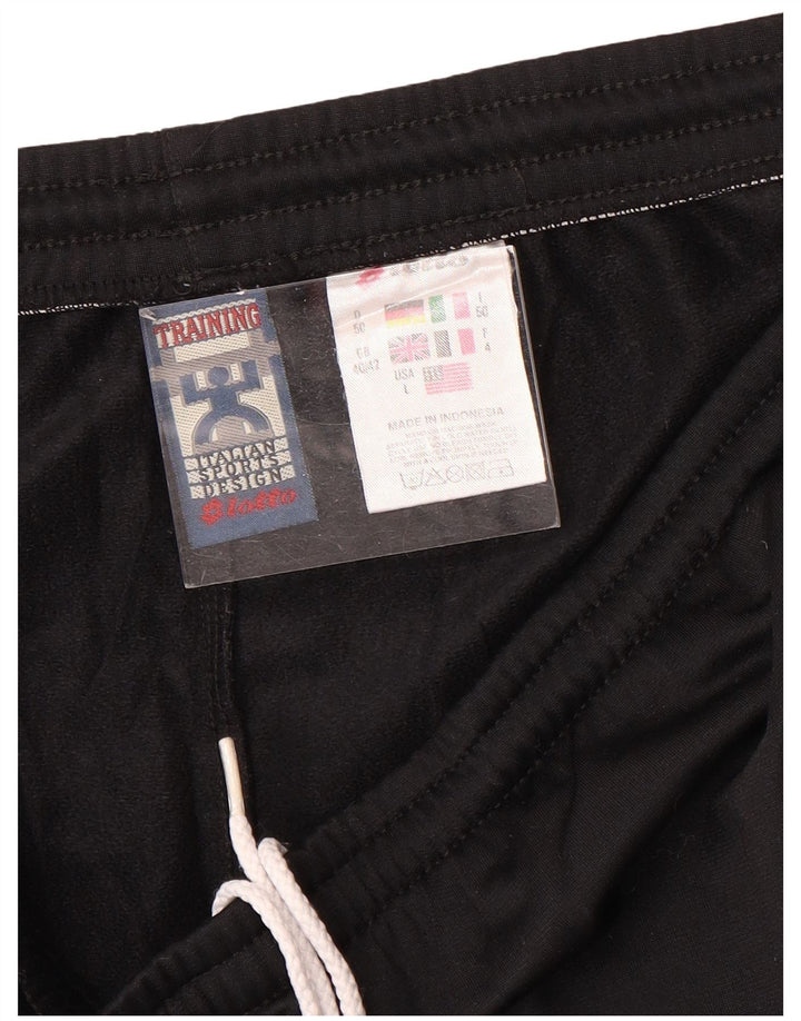 Calça de treino masculina Lotto UK 40/42 grande poliéster preto
