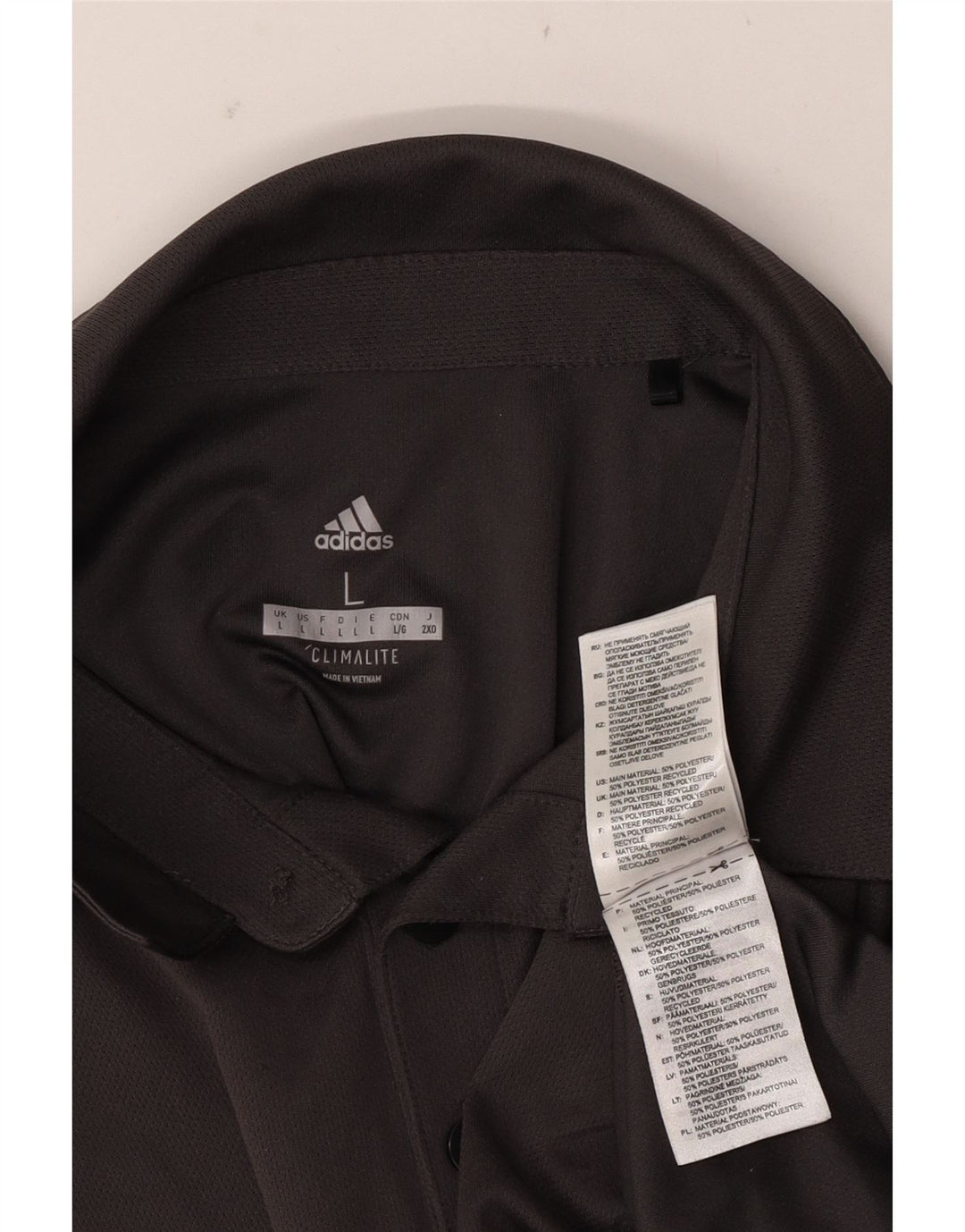 Camisa polo masculina ADIDAS Climalite grande cinza poliéster