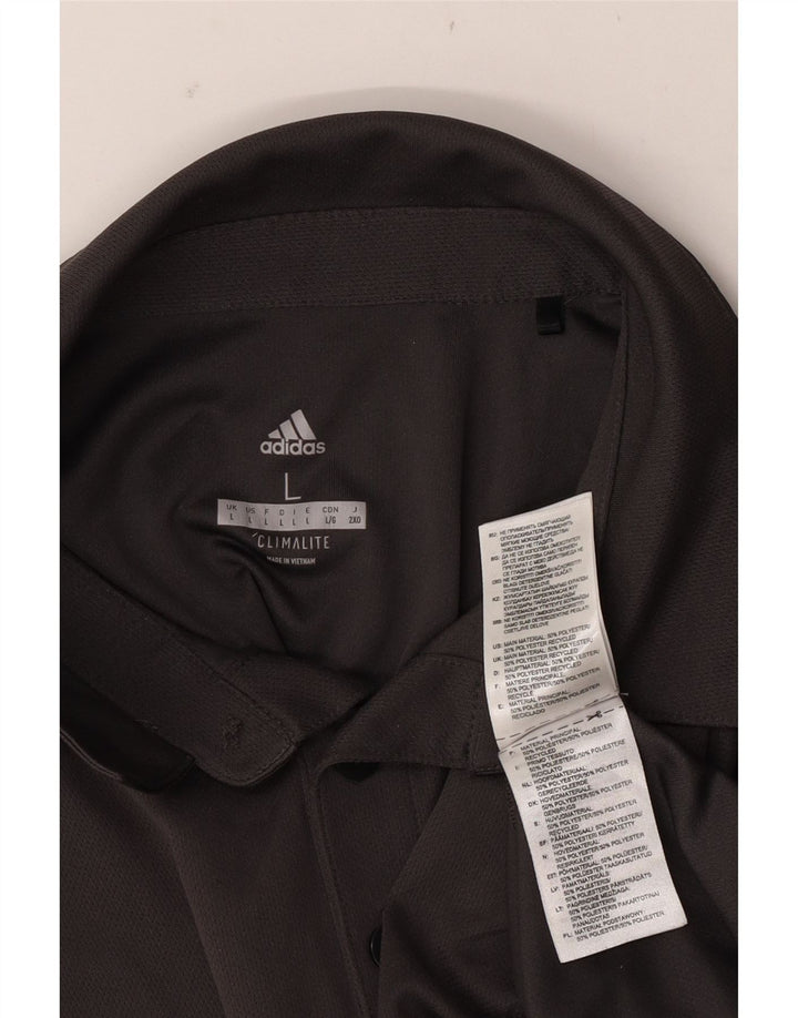 Camisa polo masculina ADIDAS Climalite grande cinza poliéster