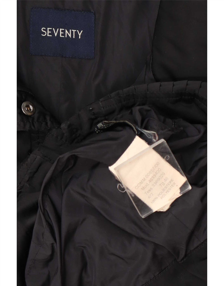Jaqueta acolchoada feminina Seventy IT 46 grande poliéster preto