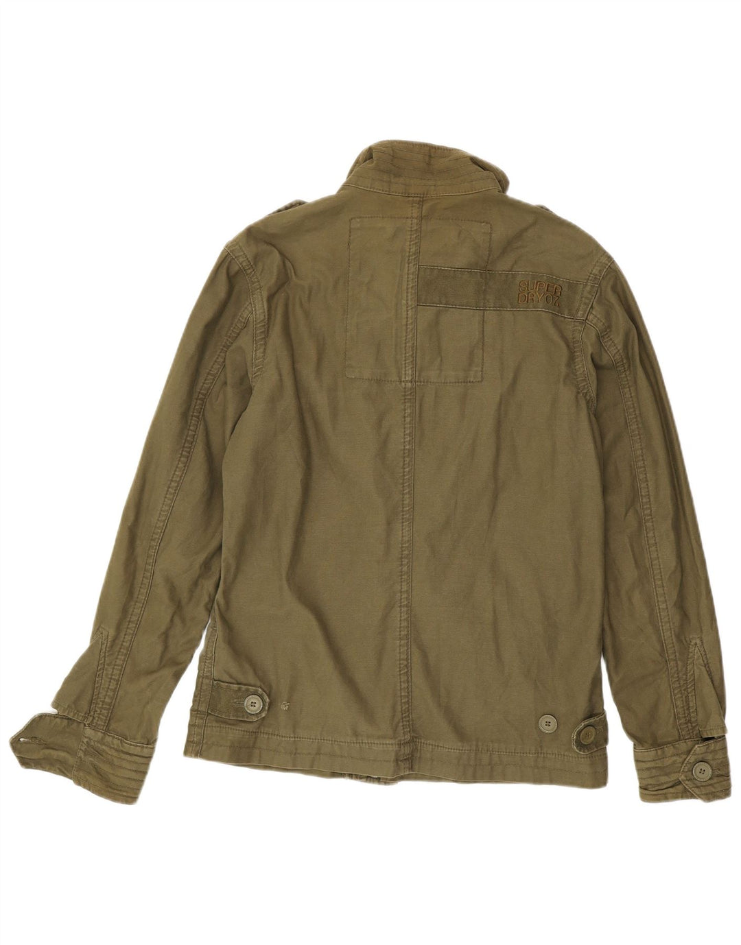 Jaqueta militar masculina Superdry UK 38 algodão cáqui médio
