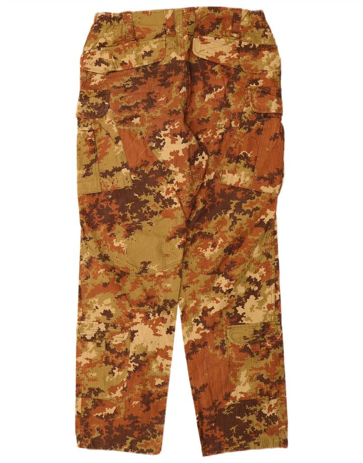 Calça cargo masculina VINTAGE reta IT 50 grande W32 L31 camuflagem bege