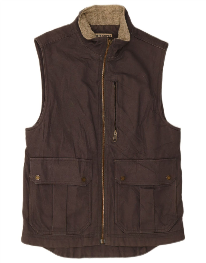 Duluth Trading Mens Utility Gilet UK 36 Pequeno Algodão Marrom