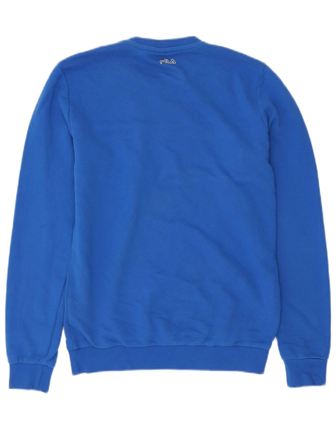 FILA moletom gráfico masculino jumper médio azul colorblock algodão