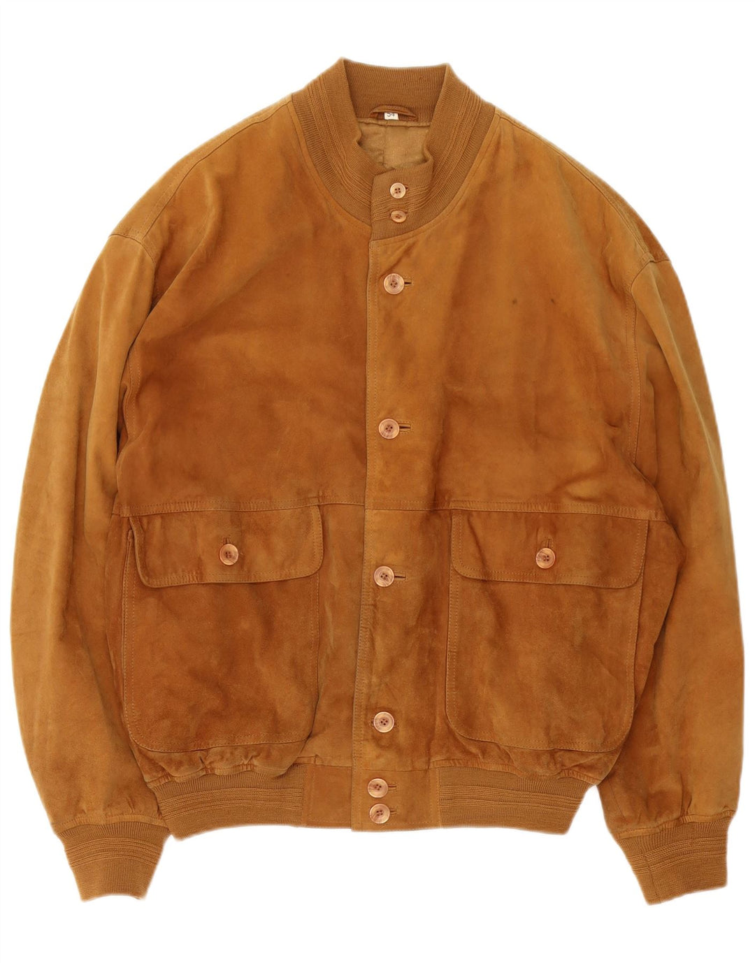 Jaqueta bomber masculina vintage de camurça IT 54 2XL couro marrom
