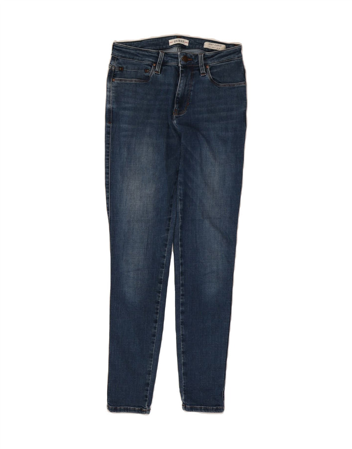 GUESS Womens Curvy Skinny Jeans W28 L30 Blue Cotton Vintage Guess and Second-Hand Guess from Messina Hembry 