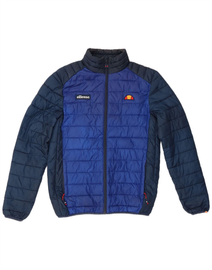Jaqueta acolchoada masculina Ellesse UK 36 poliéster colorblock azul pequeno