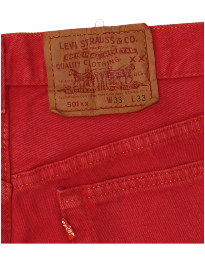 Jeans Levi's 501 Straight Masculino W33 L27 Vermelho