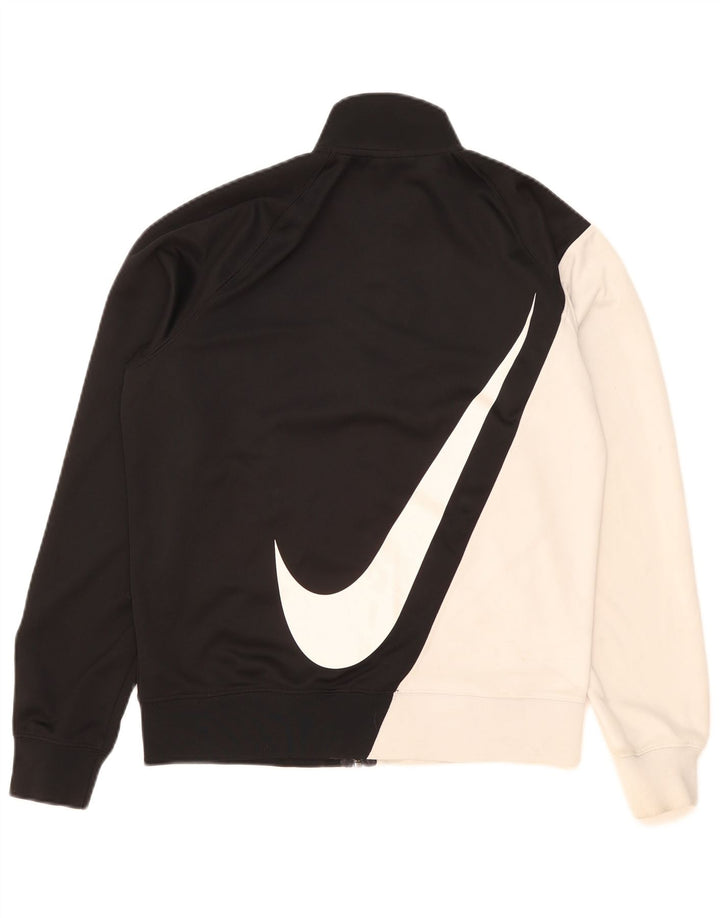 NIKE Mens Graphic Tracksuit Top Jacket Pequeno Preto Colourblock Poliéster
