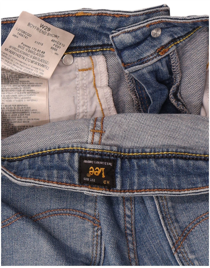 Shorts jeans feminino Lee Boyfriend W29 algodão azul médio