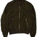 Jaqueta bomber feminina Topshop Reino Unido 8 poliéster cáqui pequeno