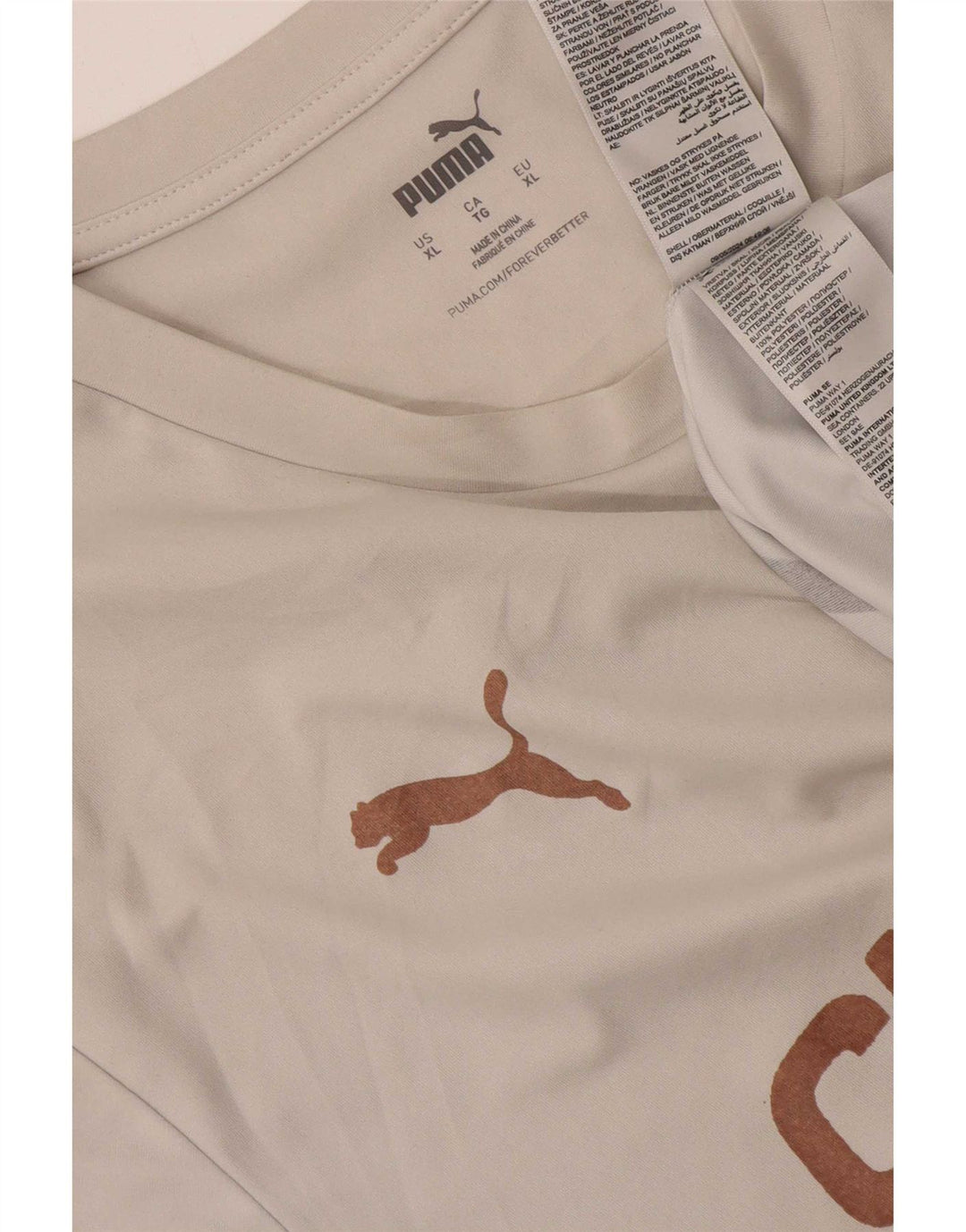 Puma Camiseta Masculina Graphic Top XL Branco Poliéster