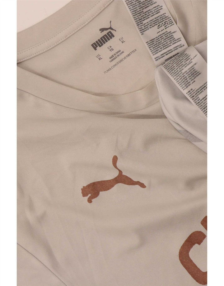 Puma Camiseta Masculina Graphic Top XL Branco Poliéster