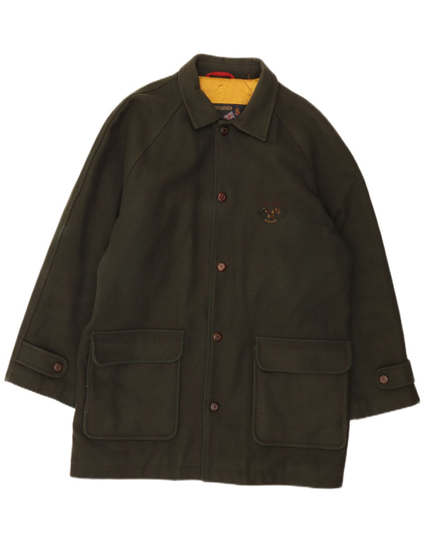 Sobretudo masculino Paul & Shark UK 42 XL lã cáqui