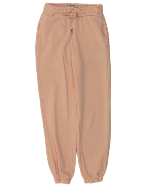 Calça de treino feminina Jack Wills Joggers UK 6 XS algodão rosa