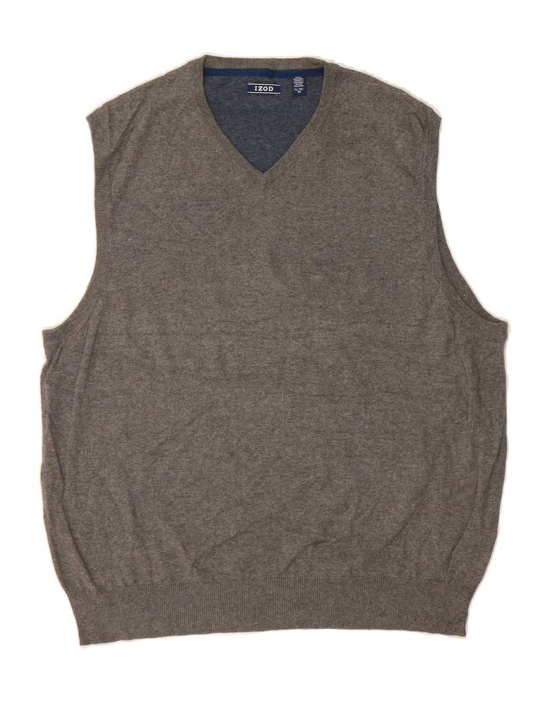IZOD Mens Vest Tank Top XL Grey Cotton Vintage Izod and Second-Hand Izod from Messina Hembry 
