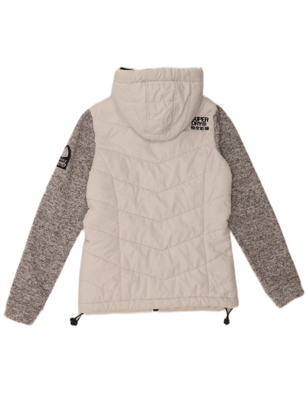 Jaqueta acolchoada com capuz feminina Superdry UK 8 Small White Colourblock