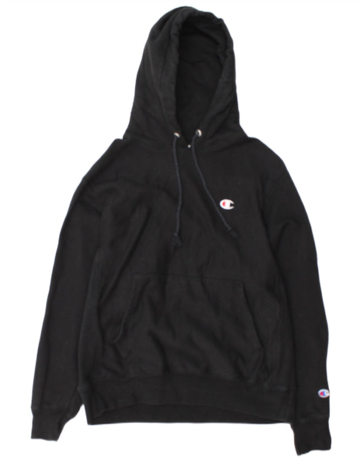 Jumper masculino com capuz Champion médio algodão preto
