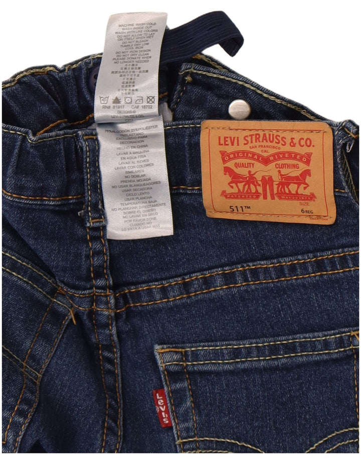 Jeans Levi's Boys 511 Slim 5-6 Anos W22 L19 Azul Algodão