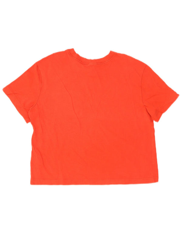 Camiseta Nike Feminina Swoosh Crop Top UK 14 Médio Algodão Vermelho