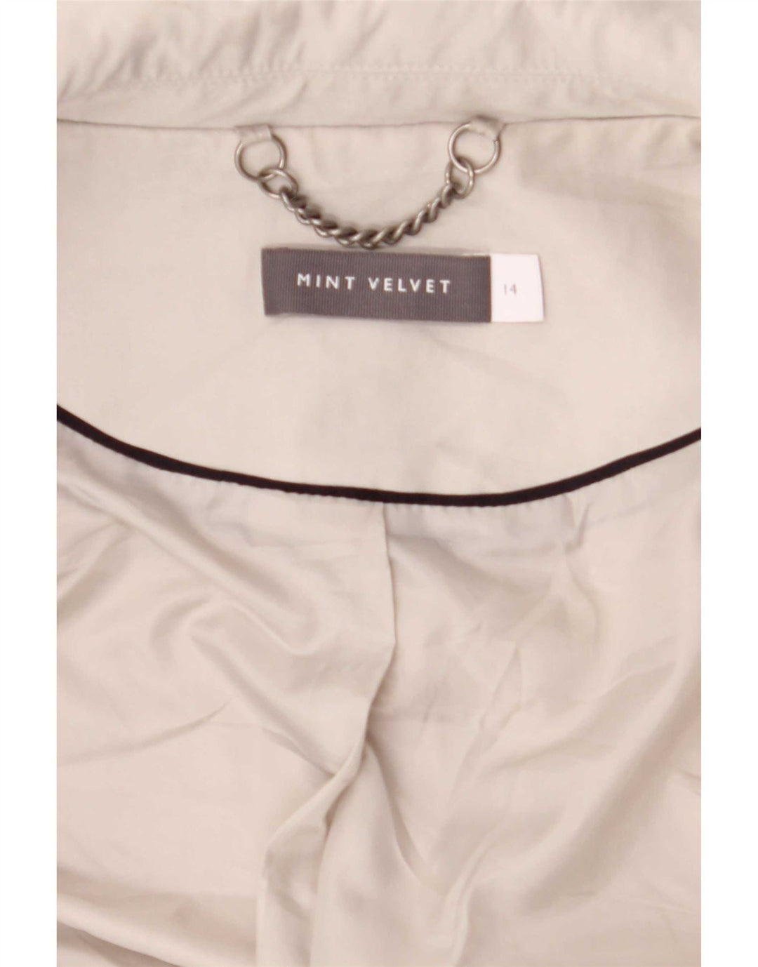 Sobretudo feminino MINT VELVET UK 14 poliéster cinza médio