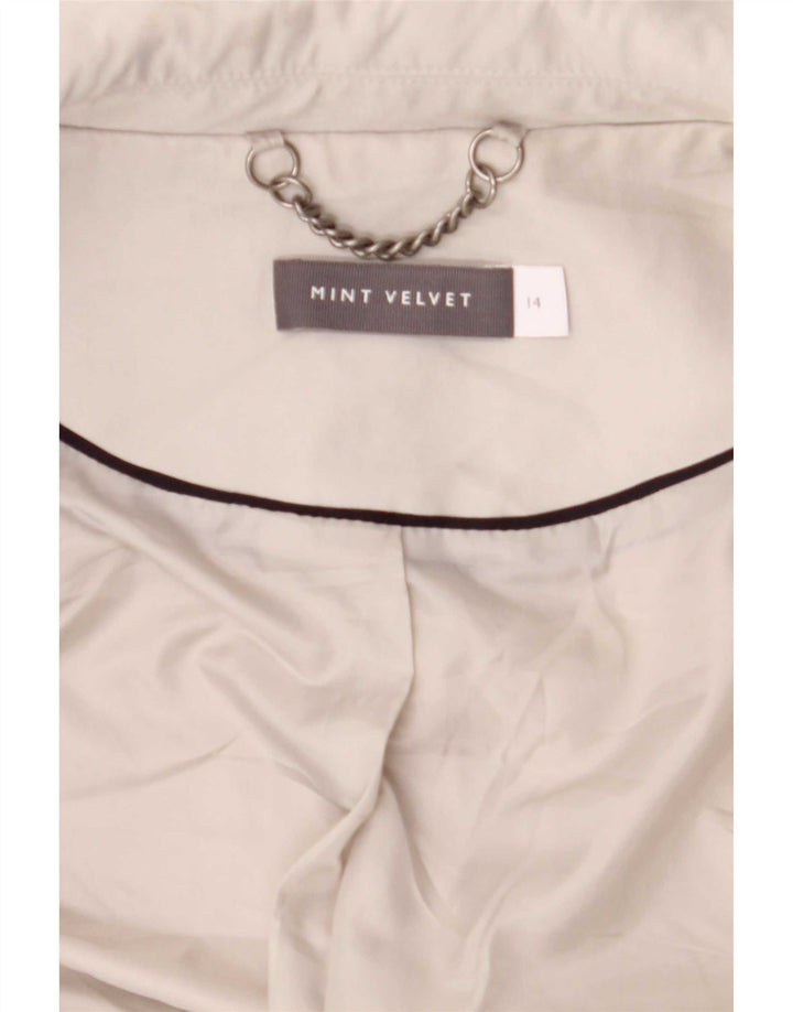 Sobretudo feminino MINT VELVET UK 14 poliéster cinza médio