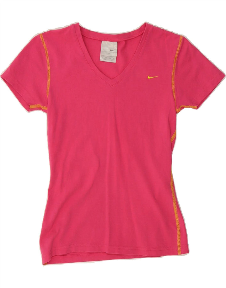 NIKE Girls T-Shirt Top 6-7 Years XS Pink Cotton Vintage Nike and Second-Hand Nike from Messina Hembry 
