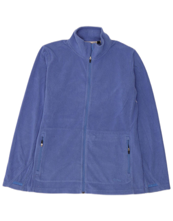 Jaqueta de lã superdimensionada feminina Rohan UK 10 poliéster azul pequeno