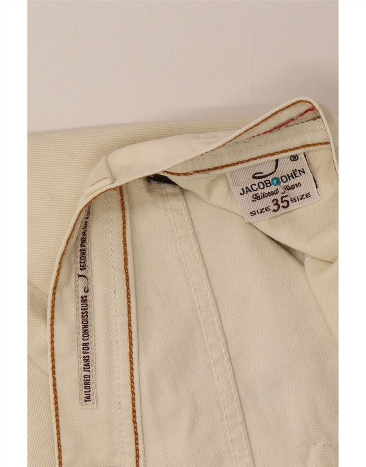 Jacob Cohen Jeans retos masculinos W35 L34 algodão bege