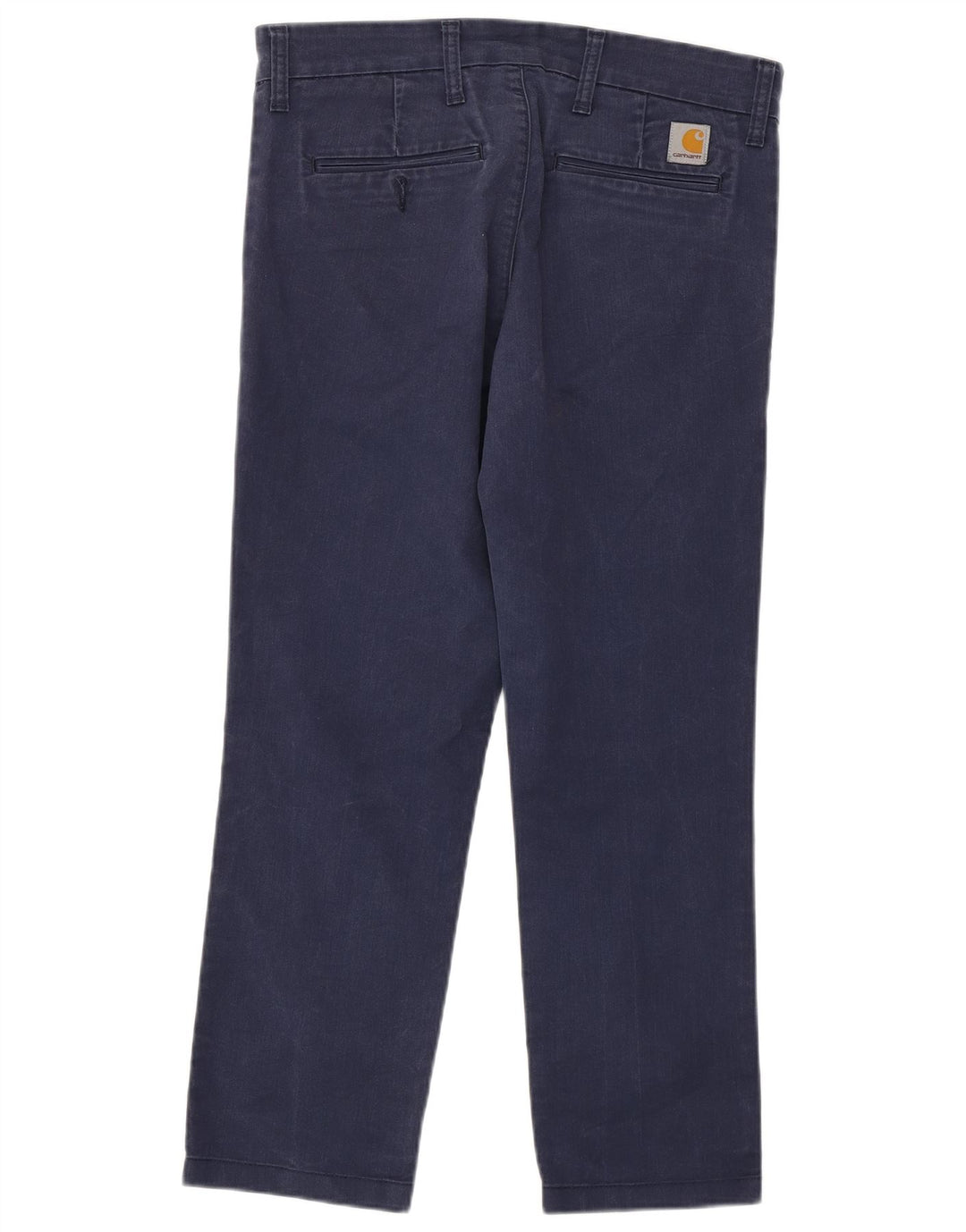 Calça chino feminina CARHARTT Sid Straight W31 L26 algodão azul marinho