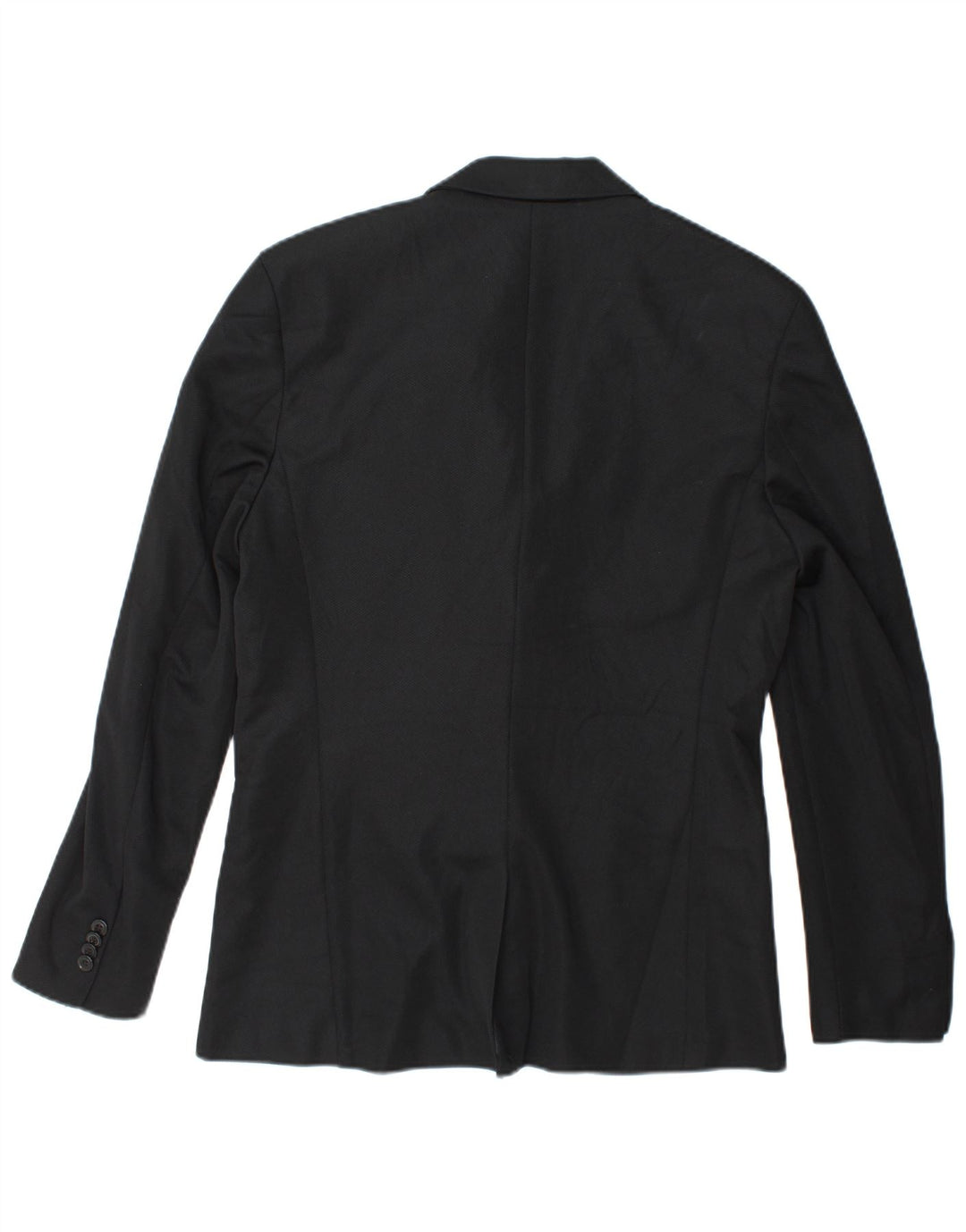 Jaqueta blazer masculina Zara com 2 botões Reino Unido 40 grande poliéster preto
