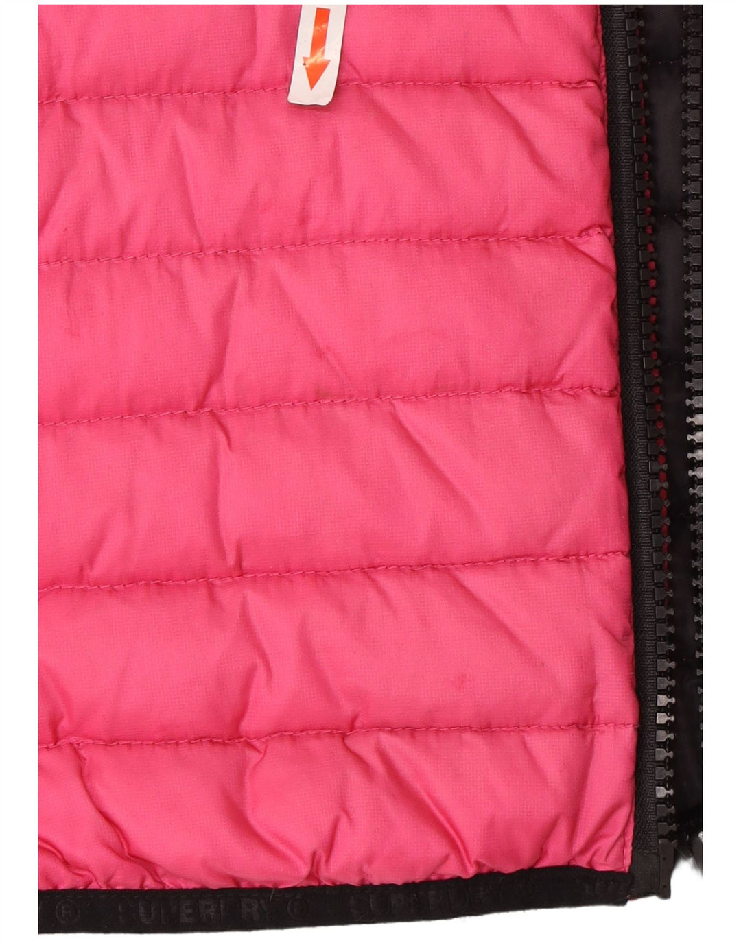 Jaqueta acolchoada com capuz feminina Superdry UK 10 nylon rosa pequeno