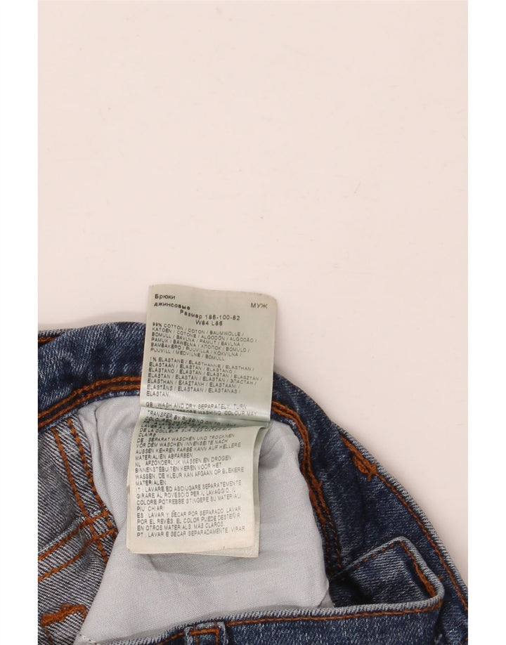 Wrangler Masculino Texas Slim Jeans W33 L34 Azul Algodão