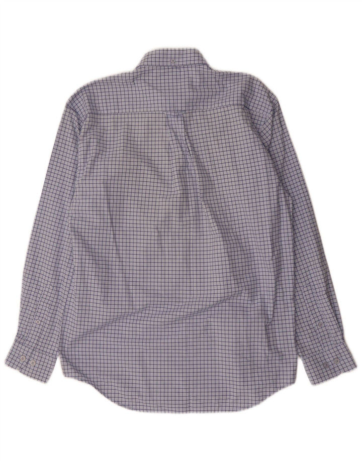 Camisa masculina BEN SHERMAN de algodão xadrez azul médio