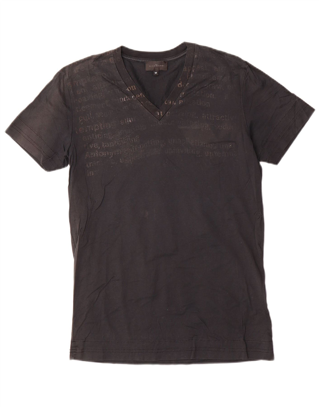 Camiseta masculina gráfica Richmond Top médio preto